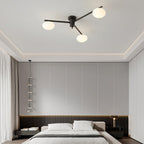 Lustra Plafonnier Noir Blanc Verre - Neutralighting
