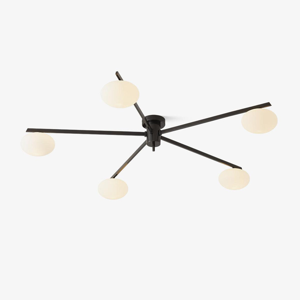 Lustra Plafonnier Noir Blanc Verre - Neutralighting