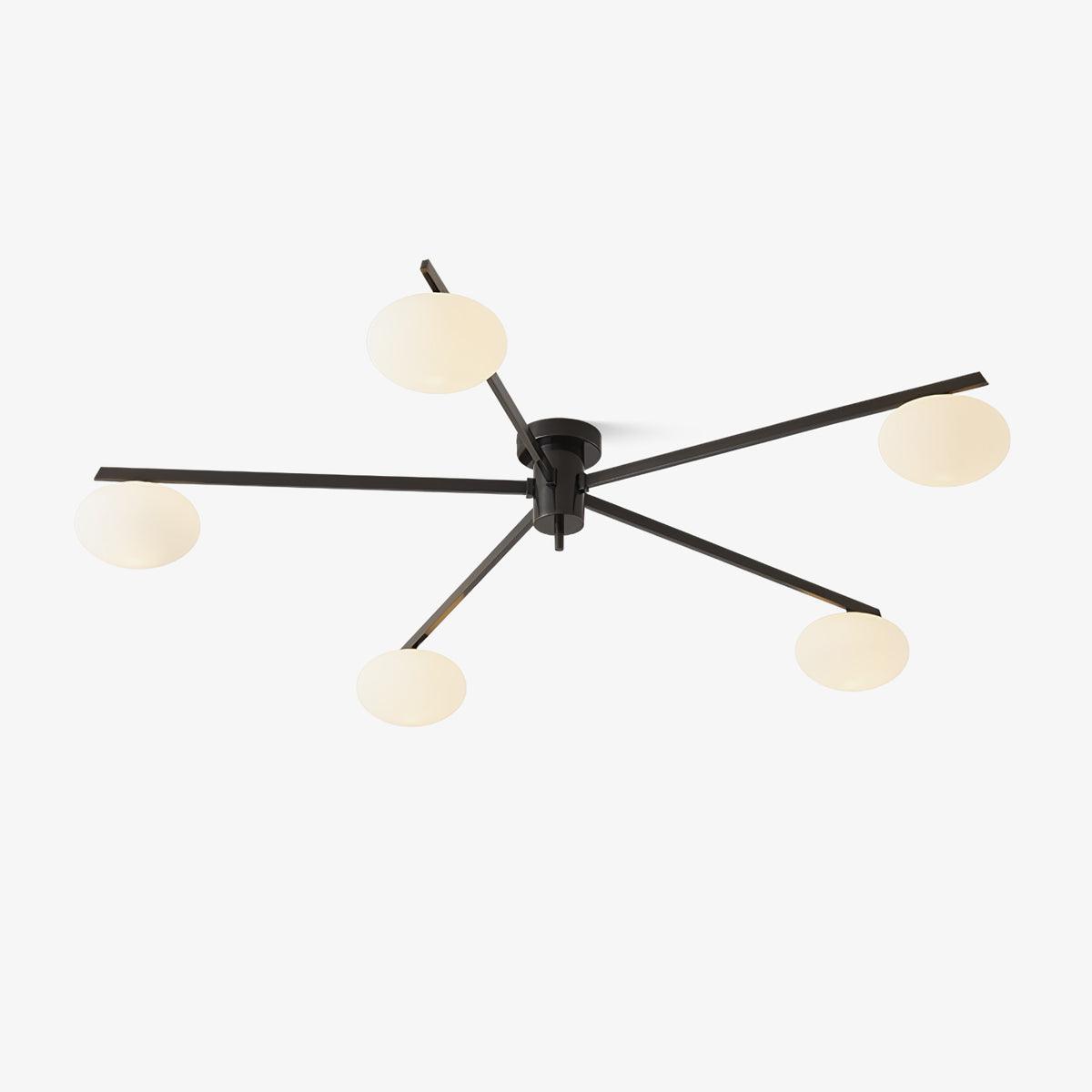 Lustra Plafonnier Noir Blanc Verre - Neutralighting