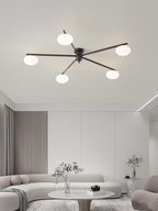 Lustra Plafonnier Noir Blanc Verre - Neutralighting