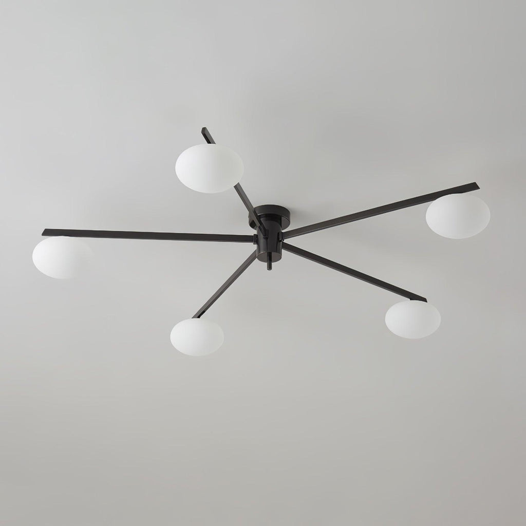 Lustra Plafonnier Noir Blanc Verre - Neutralighting