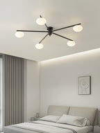 Lustra Plafonnier Noir Blanc Verre - Neutralighting