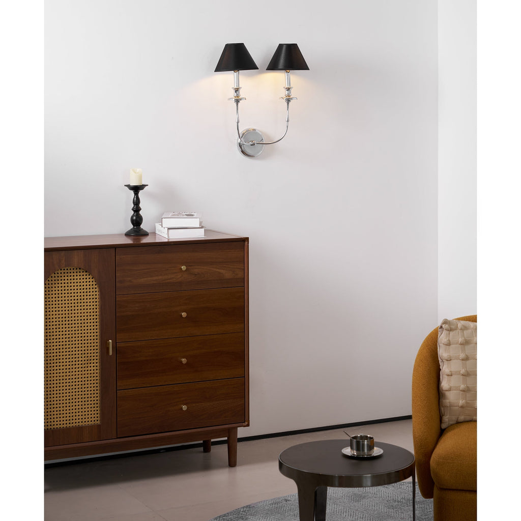 Vedoror Applique Murale Tissu Laiton Industriel Vintage - Neutralighting