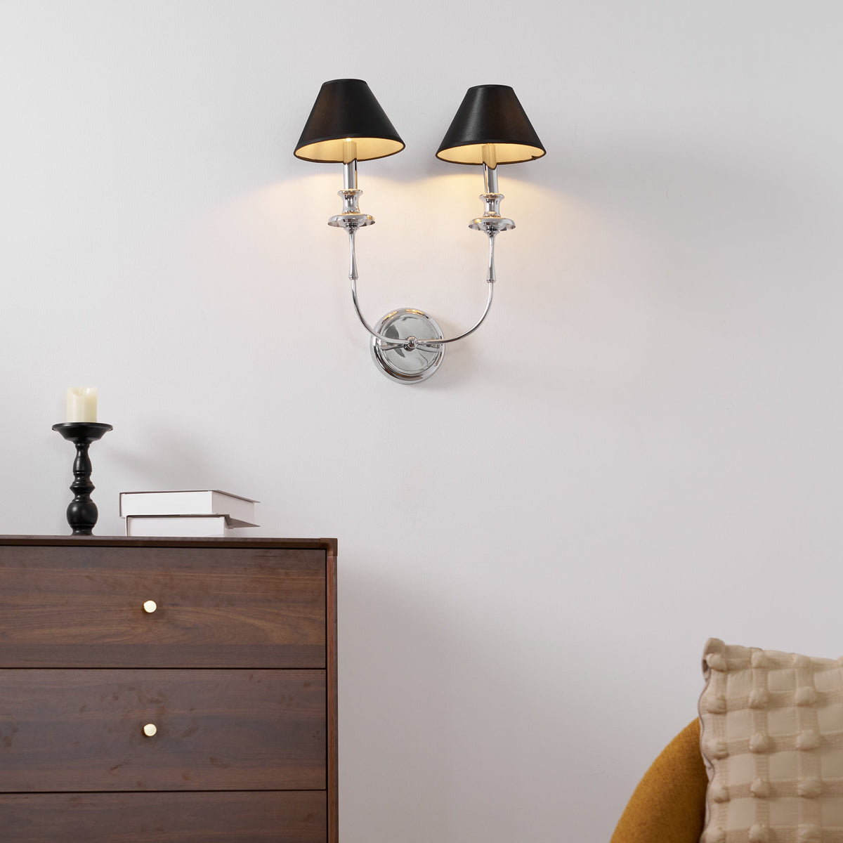 Vedoror Applique Murale Tissu Laiton Industriel Vintage - Neutralighting