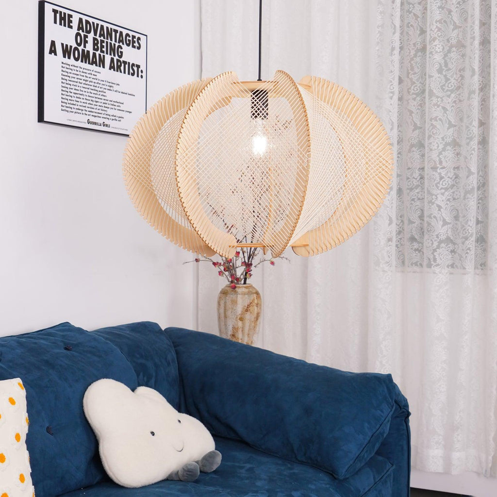 Calyraice Suspension en Bois et Corde de Chanvre - Neutralighting