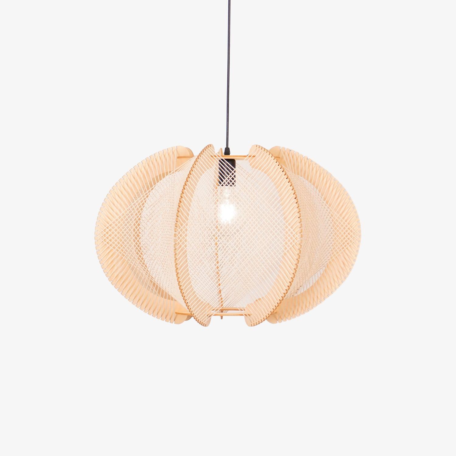 Calyraice Suspension en Bois et Corde de Chanvre - Neutralighting