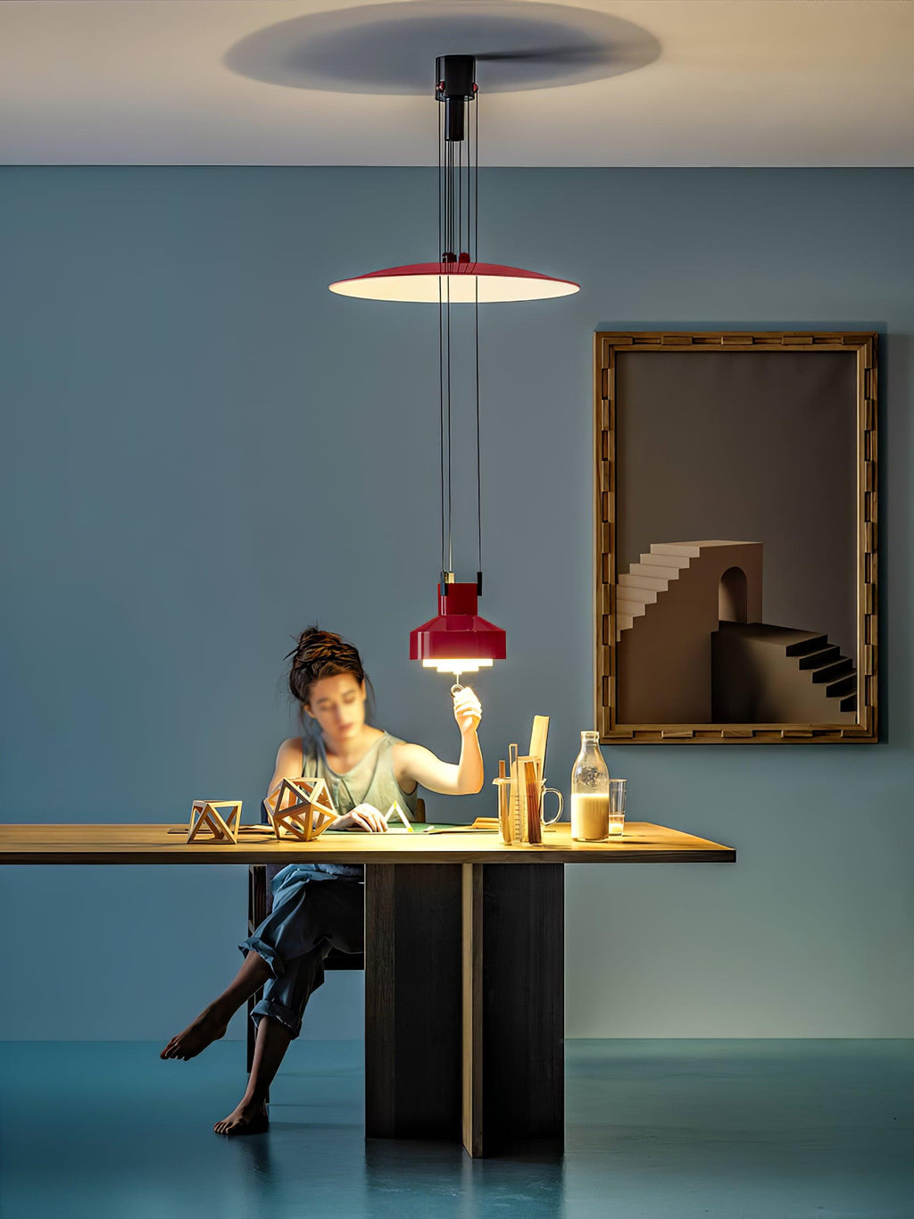Jeka Lampe Suspendue Moderne Disque Réglable - Neutralighting