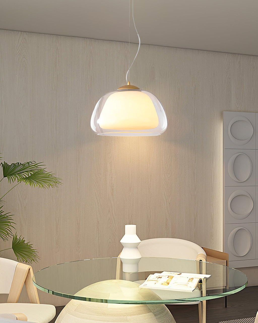Elvo Lustra Lampe Suspendue Verre - Neutralighting