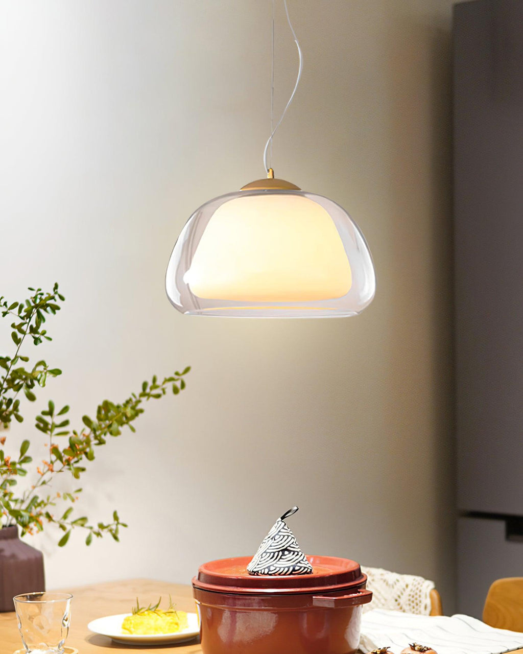 Elvo Lustra Lampe Suspendue Verre - Neutralighting