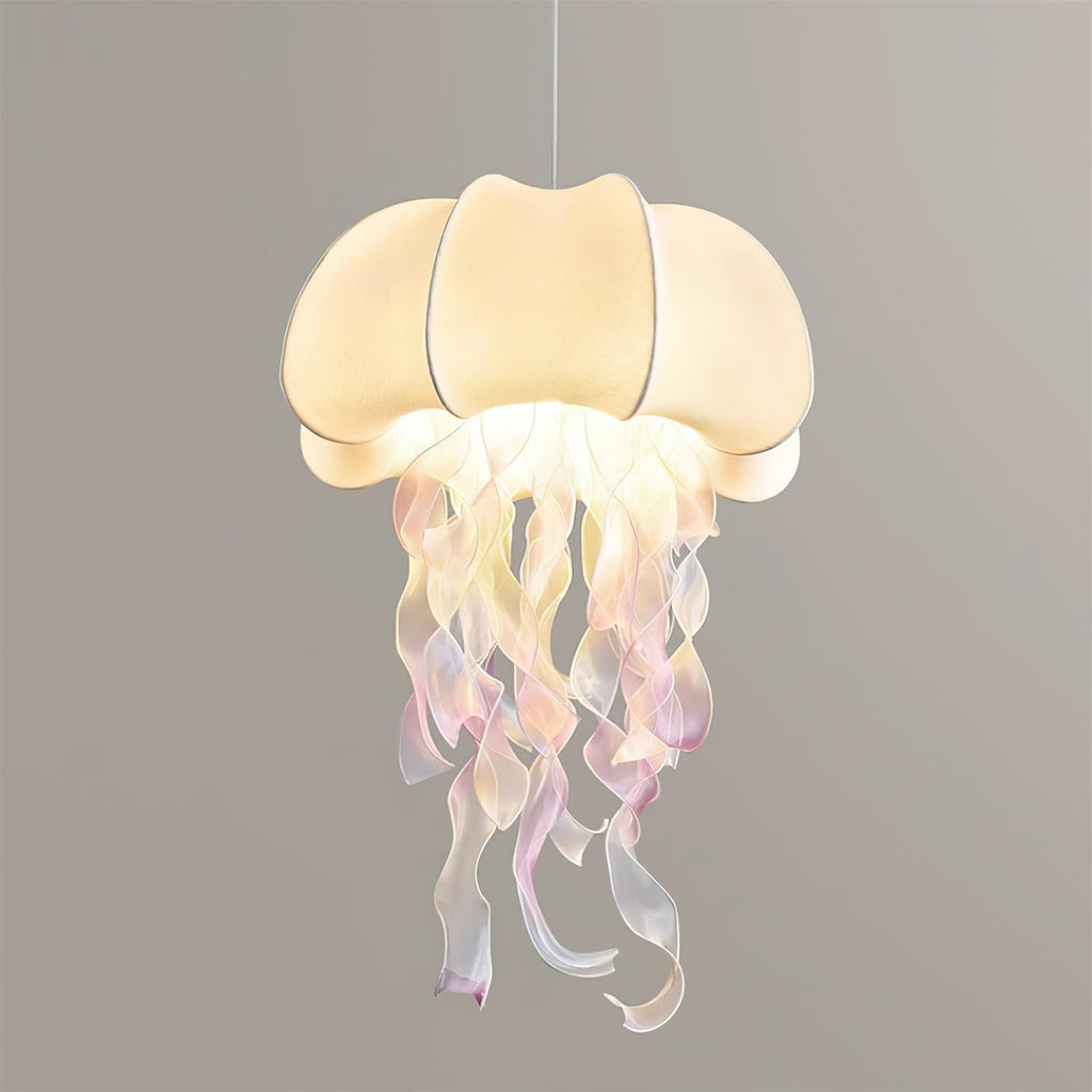 Jellyfish Lampe Pendante Rubans Irisés en Tissu - Neutralighting