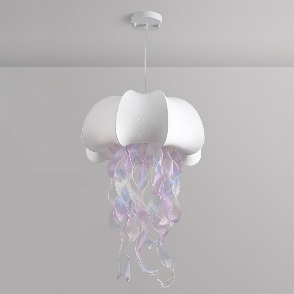 Jellyfish Lampe Pendante Rubans Irisés en Tissu - Neutralighting