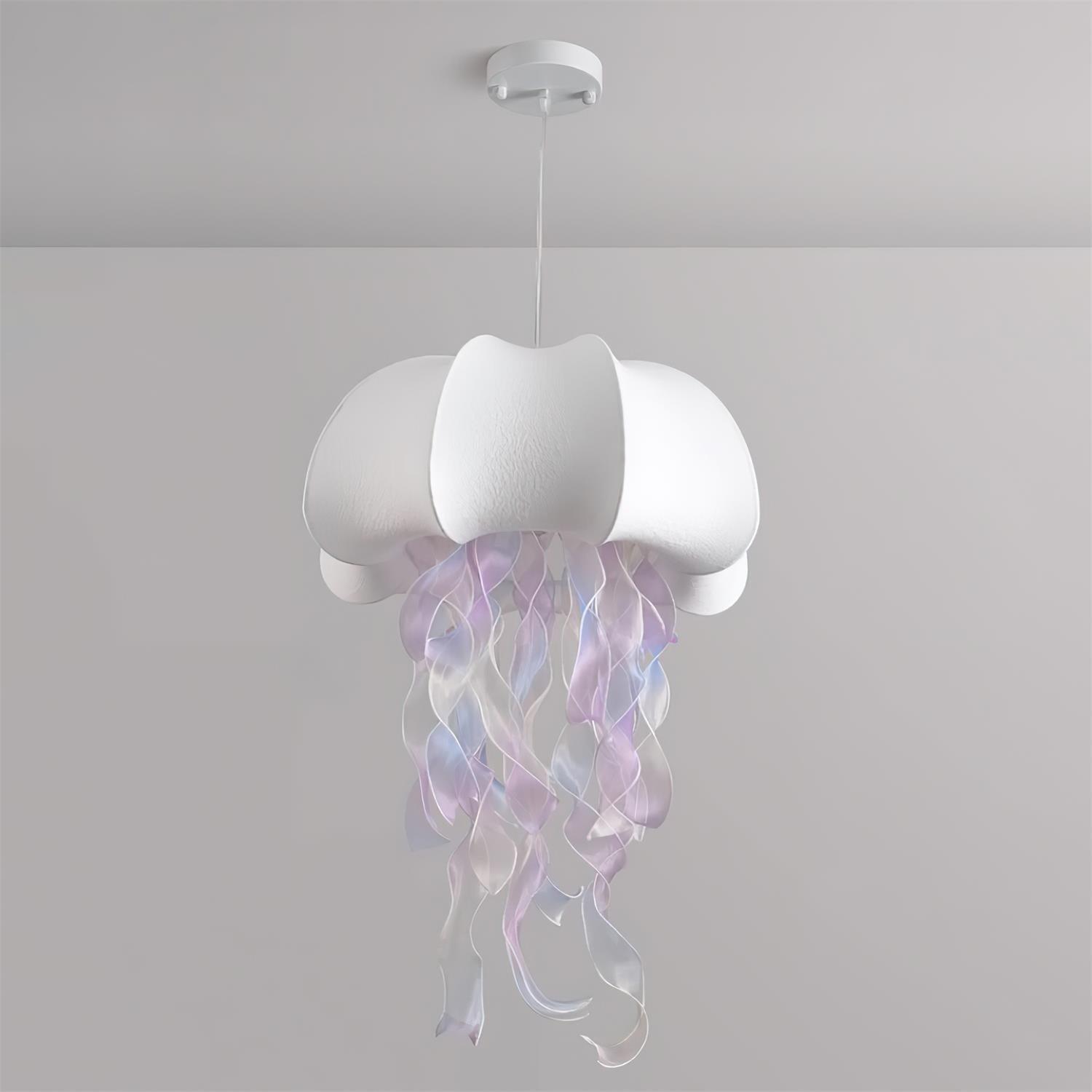 Jellyfish Lampe Pendante Rubans Irisés en Tissu - Neutralighting