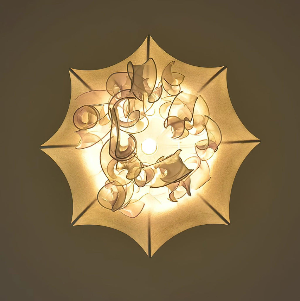 Jellyfish Lampe Pendante Rubans Irisés en Tissu - Neutralighting