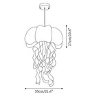 Jellyfish Lampe Pendante Rubans Irisés en Tissu - Neutralighting