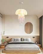 Jellyfish Lampe Pendante Rubans Irisés en Tissu - Neutralighting