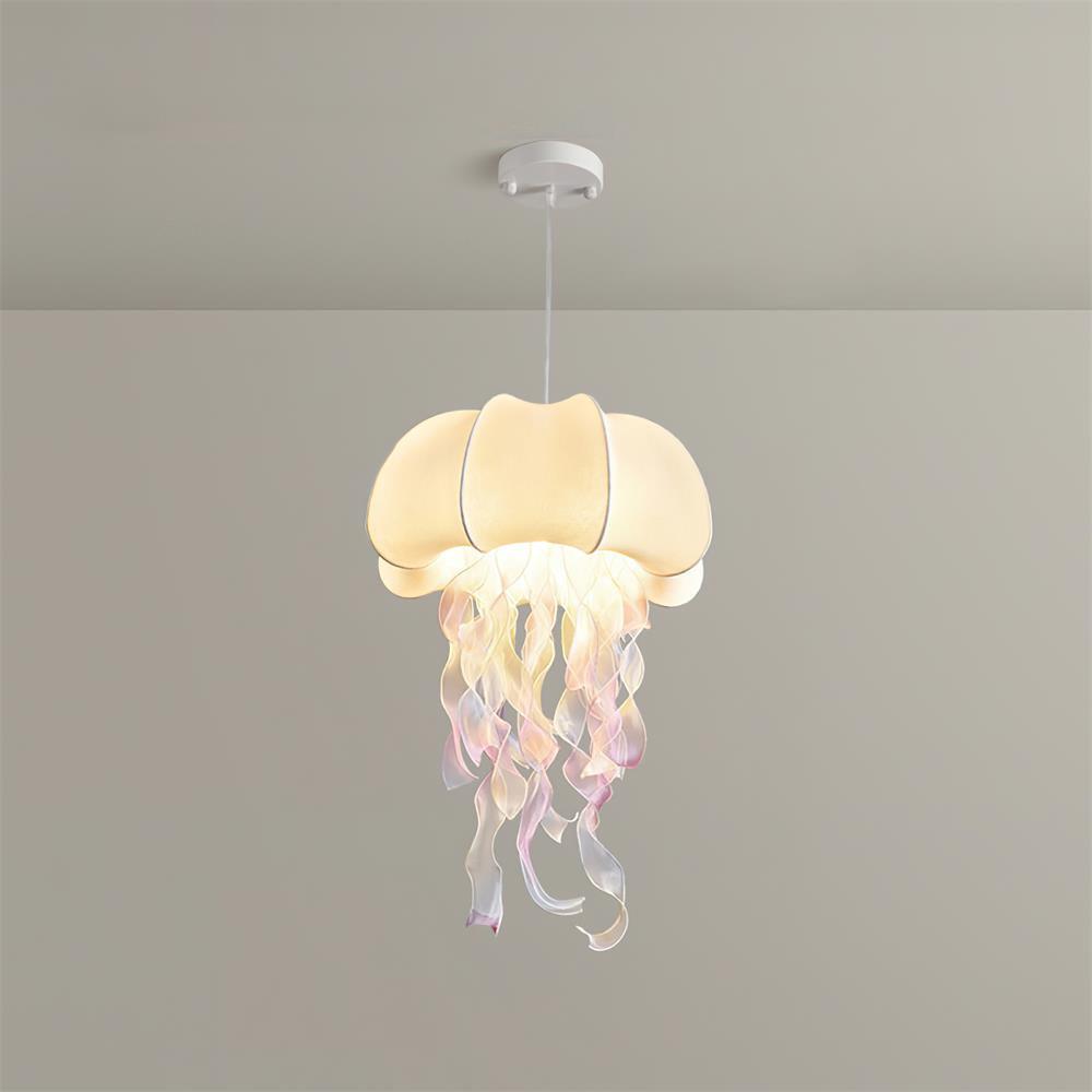 Jellyfish Lampe Pendante Rubans Irisés en Tissu - Neutralighting