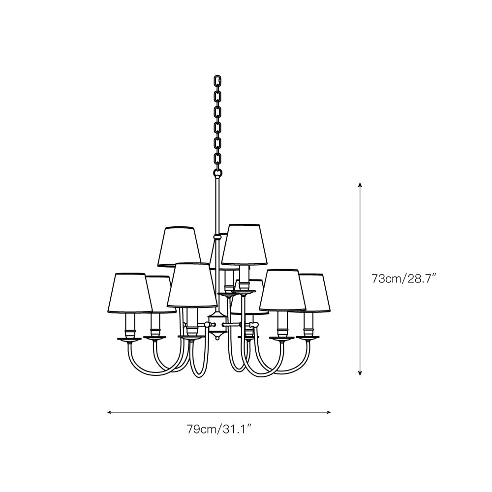 Vilorira Lustre Tissu Laiton Vintage - Neutralighting