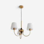 Jeremiah Lustre Abat-jours en Tissu Plissé Laiton Bois - Neutralighting