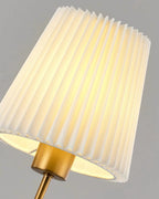 Jeremiah Lustre Abat-jours en Tissu Plissé Laiton Bois - Neutralighting