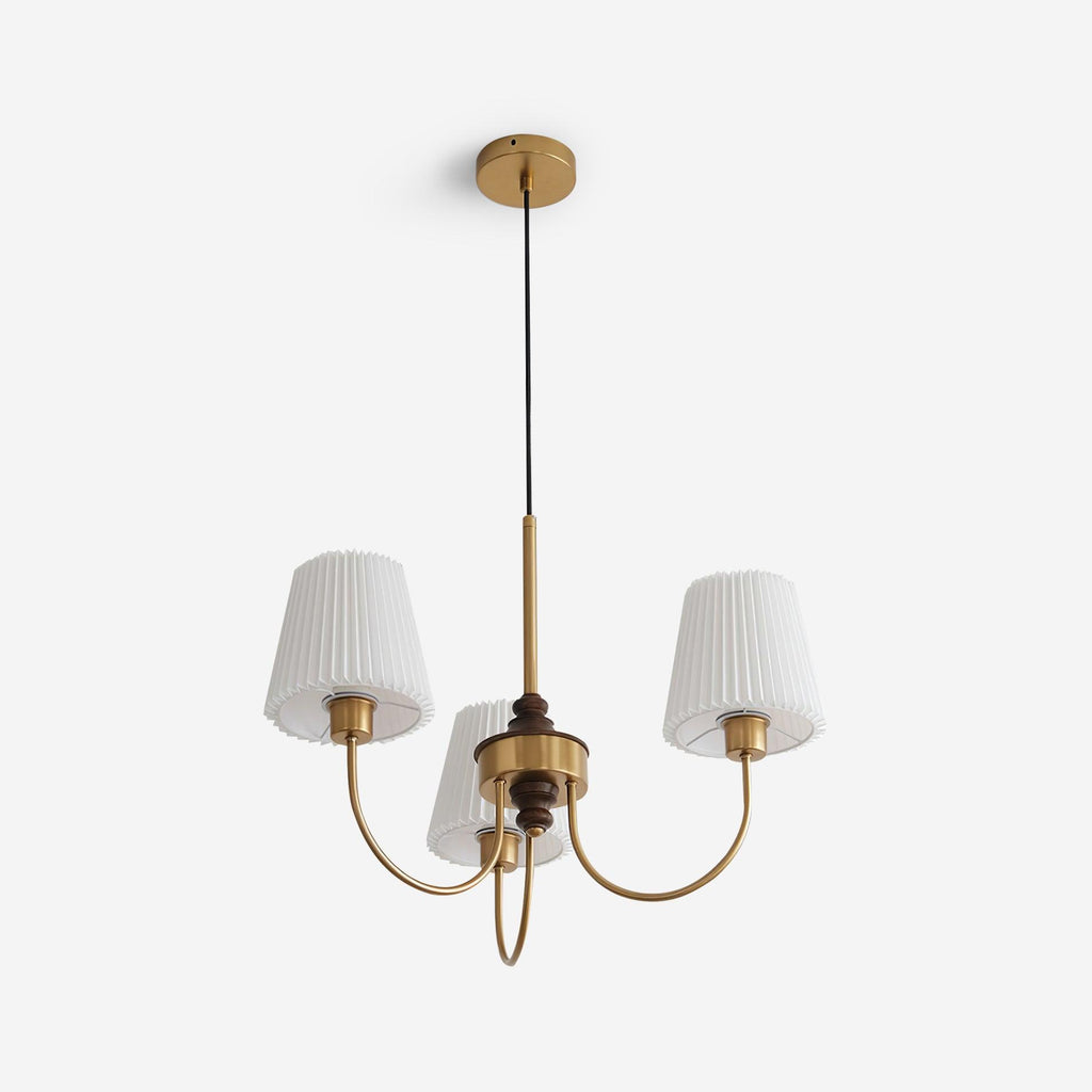 Jeremiah Lustra Lustre Laiton Blanc Plissé Élégant - Neutralighting