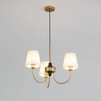 Jeremiah Lustre Abat-jours en Tissu Plissé Laiton Bois - Neutralighting
