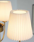 Jeremiah Lustra Lustre Laiton Blanc Plissé Élégant - Neutralighting