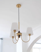 Jeremiah Lustra Lustre Laiton Blanc Plissé Élégant - Neutralighting