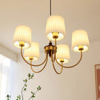 Jeremiah Lustra Lustre Laiton Blanc Plissé Élégant - Neutralighting