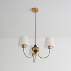 Jeremiah Lustre Abat-jours en Tissu Plissé Laiton Bois - Neutralighting