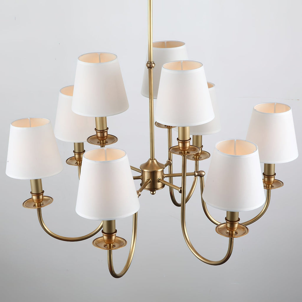 Vilorira Lustre Tissu Laiton Vintage - Neutralighting