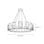 Nyraeila Lustre Métal Albâtre Rond Luxe Postmoderne - Neutralighting