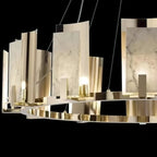 Nyraeila Lustre Métal Albâtre Rond Luxe Postmoderne - Neutralighting