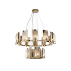 Nyraeila Lustre Métal Albâtre Rond Luxe Postmoderne - Neutralighting