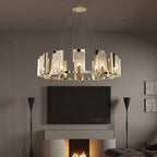 Nyraeila Lustre Métal Albâtre Rond Luxe Postmoderne - Neutralighting