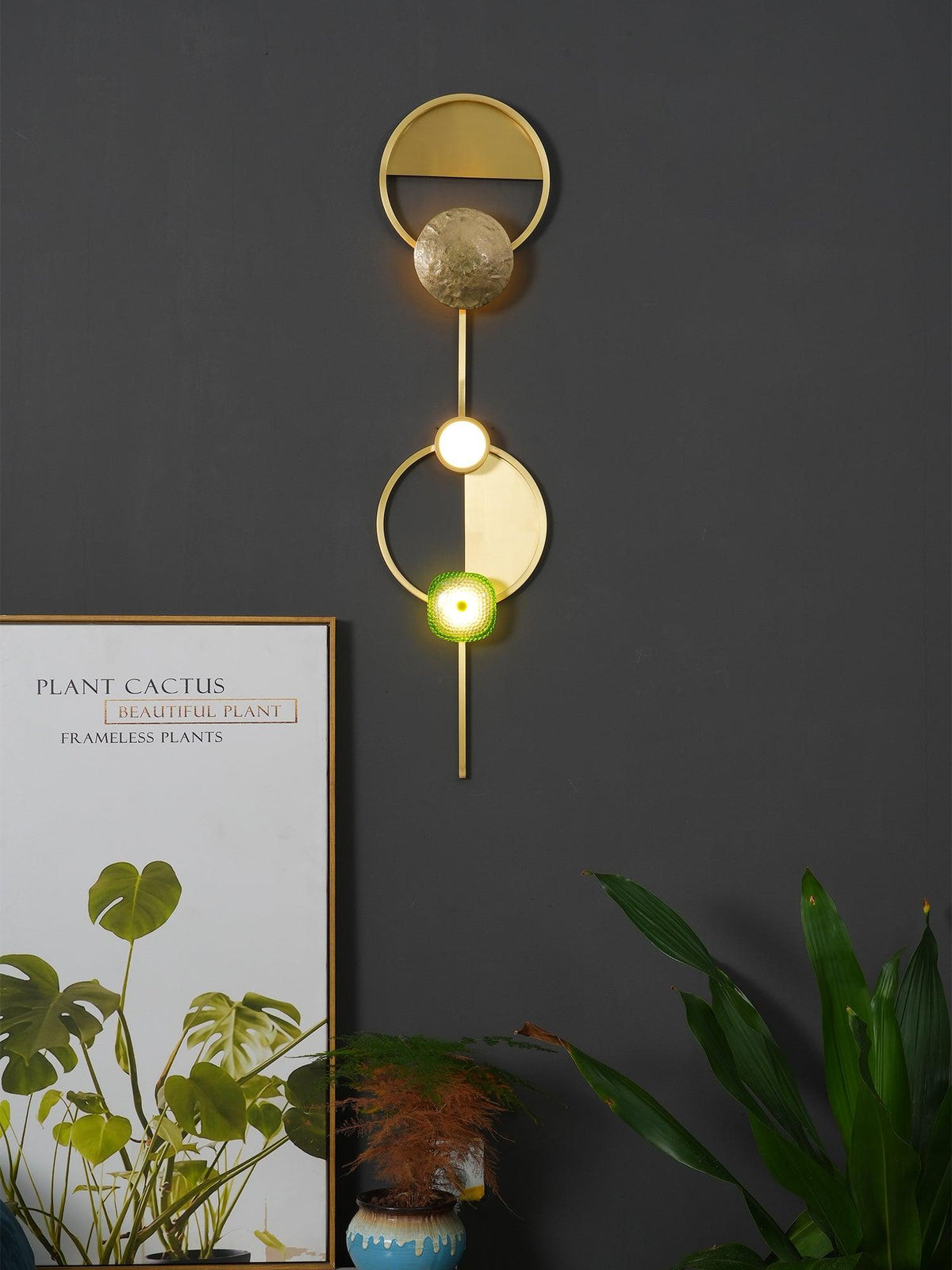 OrbitenApplique Murale en Laiton et Verre Moderne - Neutralighting