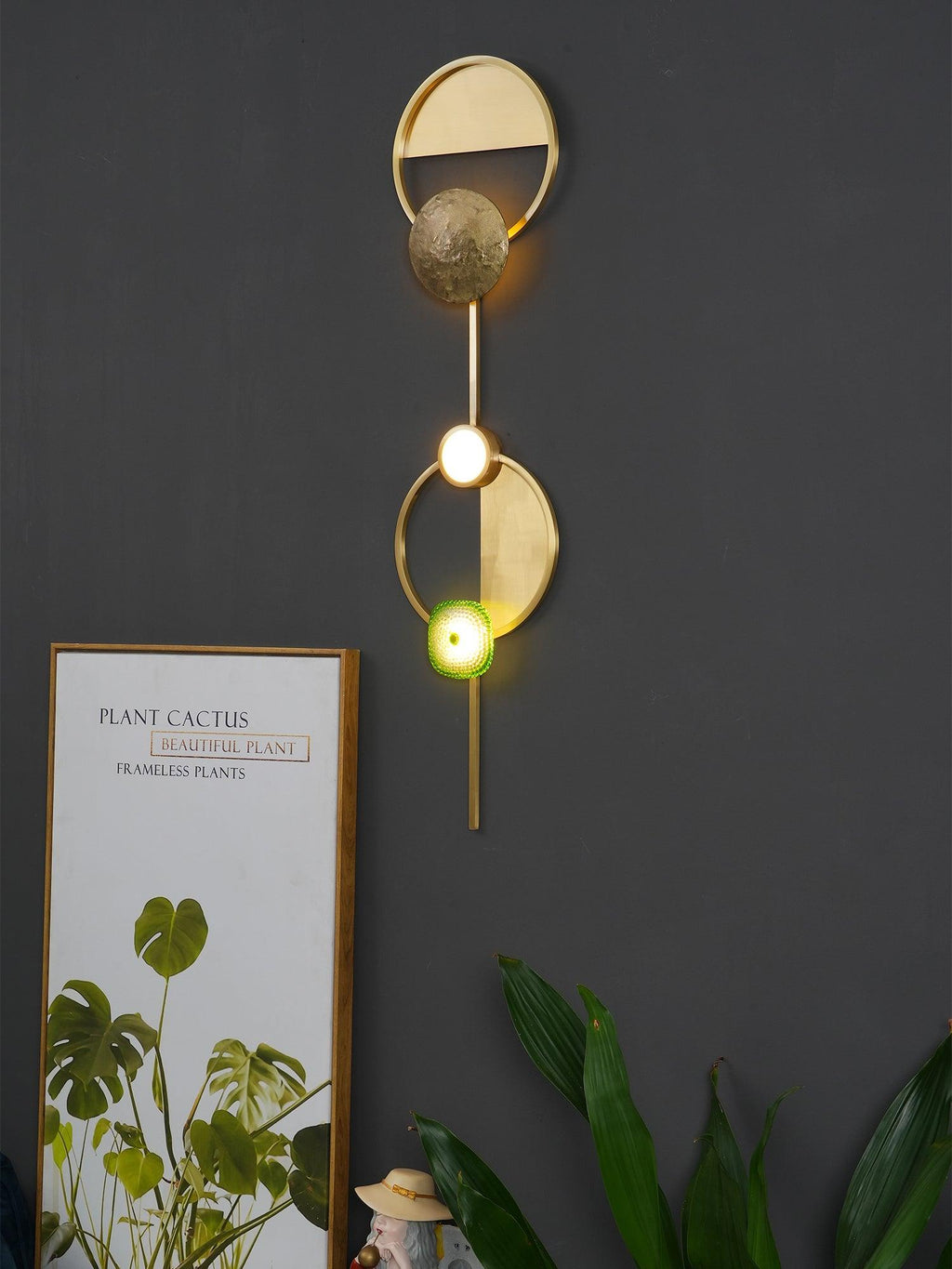 OrbitenApplique Murale en Laiton et Verre Moderne - Neutralighting