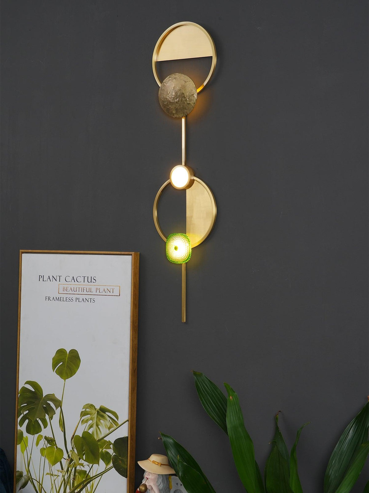 OrbitenApplique Murale en Laiton et Verre Moderne - Neutralighting