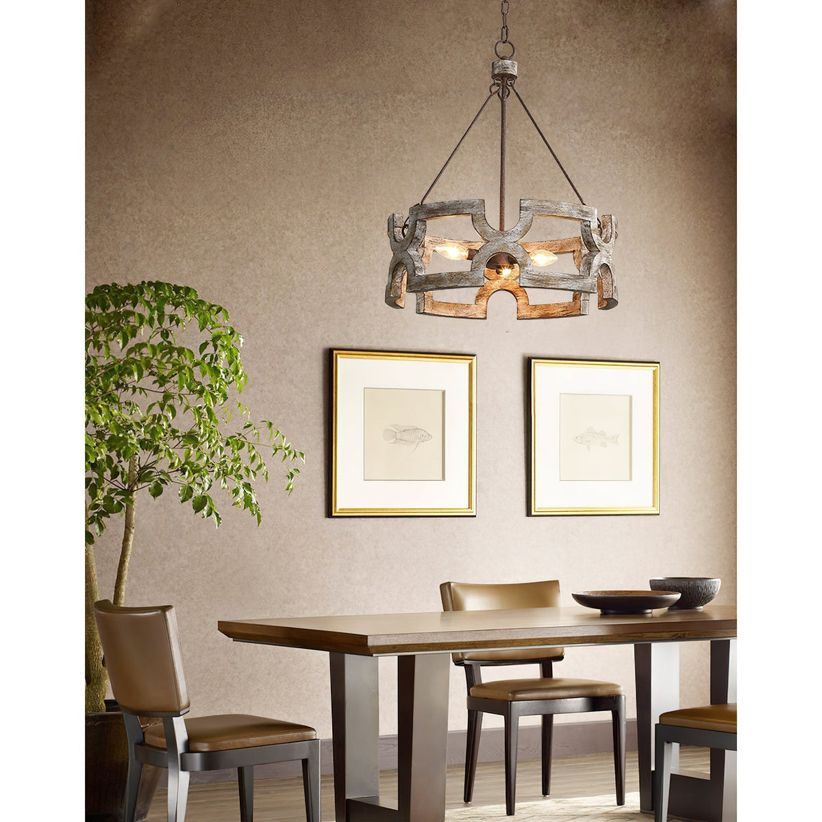 Evelan Lustre Bois Sculpté à la Main Créativité Individuelle - Neutralighting