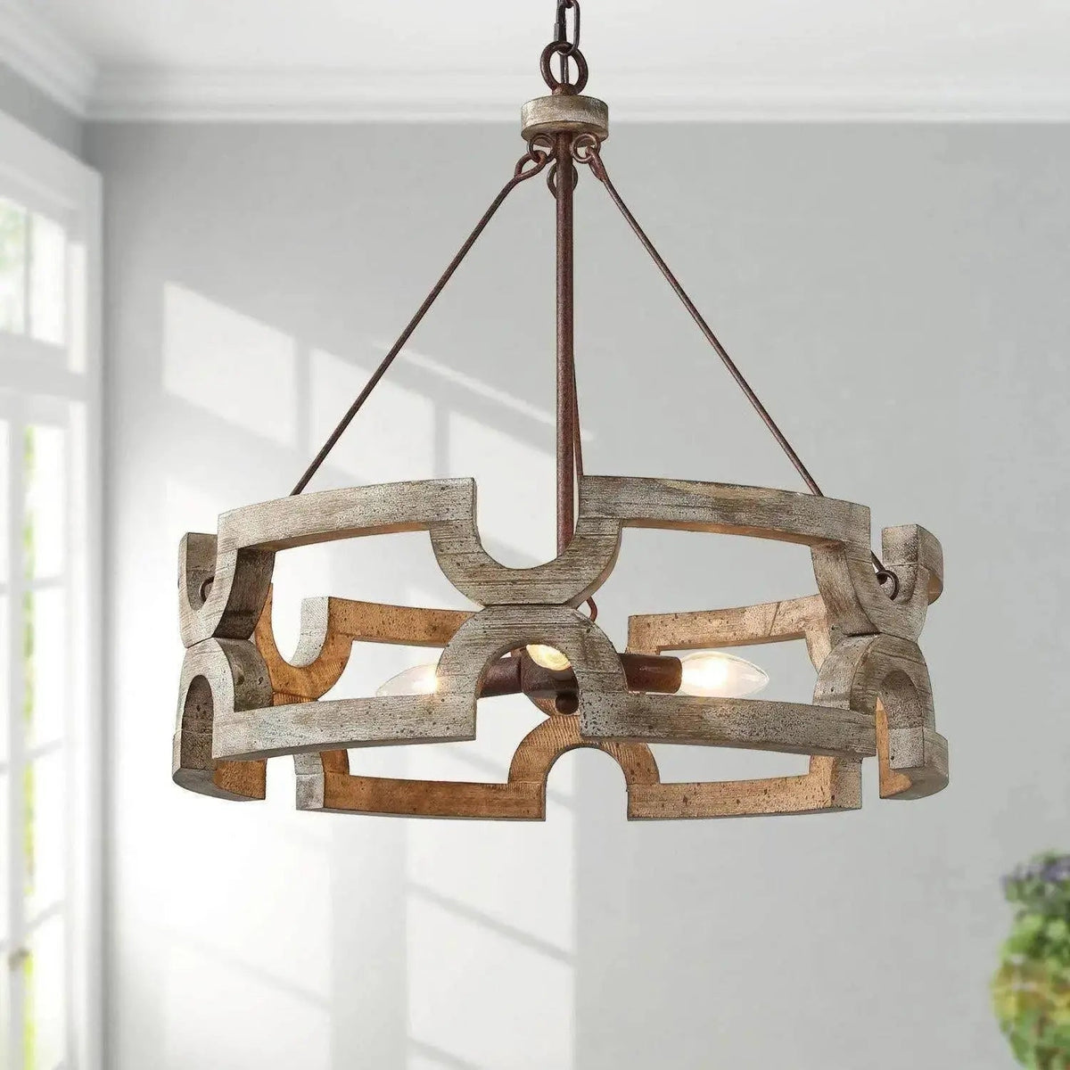 Evelan Lustre Bois Sculpté à la Main Créativité Individuelle - Neutralighting