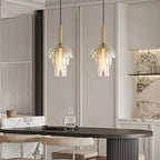 Solara Suspension en Verre Cognac Dôme Laiton Mid-Century - Neutralighting