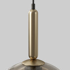 Solara Suspension en Verre Cognac Dôme Laiton Mid-Century - Neutralighting