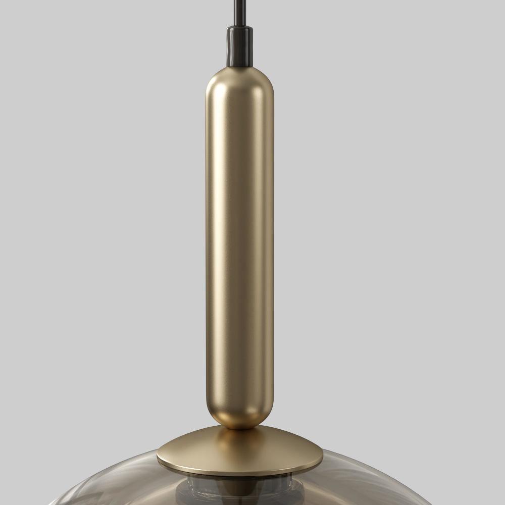 Solara Suspension en Verre Cognac Dôme Laiton Mid-Century - Neutralighting