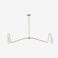 Ormirarae Vintage Industrial Linear Brass Fabric Pendant Lamp - Neutralighting