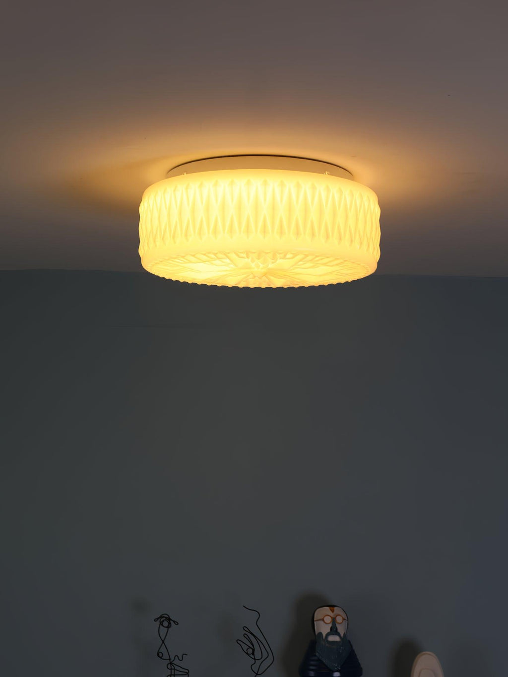 Solara Plafonnier en Verre à Abat-jour Moderne Lune - Neutralighting