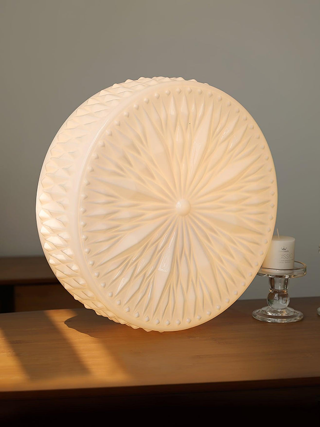 Solara Plafonnier en Verre à Abat-jour Moderne Lune - Neutralighting