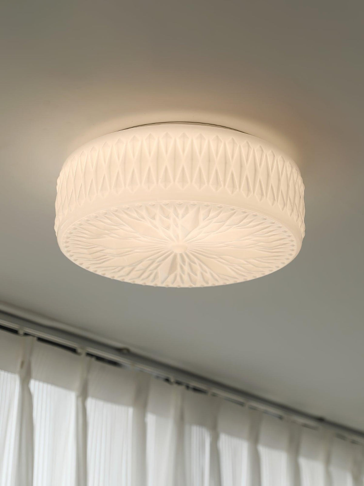 Solara Plafonnier en Verre à Abat-jour Moderne Lune - Neutralighting