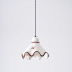 Kora Lampe Pendante Abat-jour Céramique Ondulé - Neutralighting