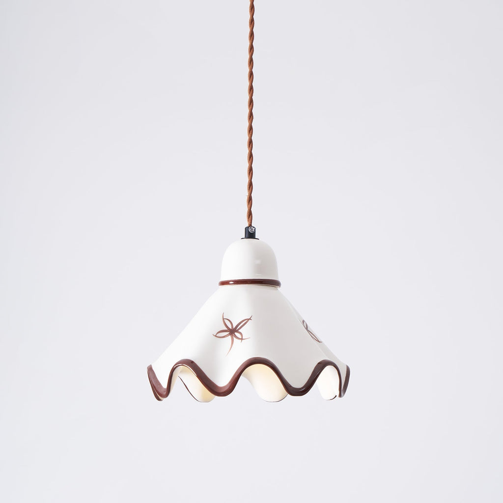 Kora Lampe Pendante Abat-jour Céramique Ondulé - Neutralighting