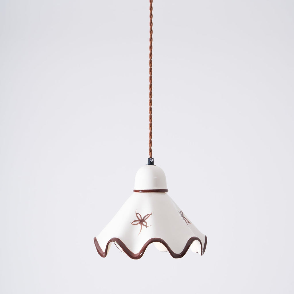 Kora Lampe Pendante Abat-jour Céramique Ondulé - Neutralighting
