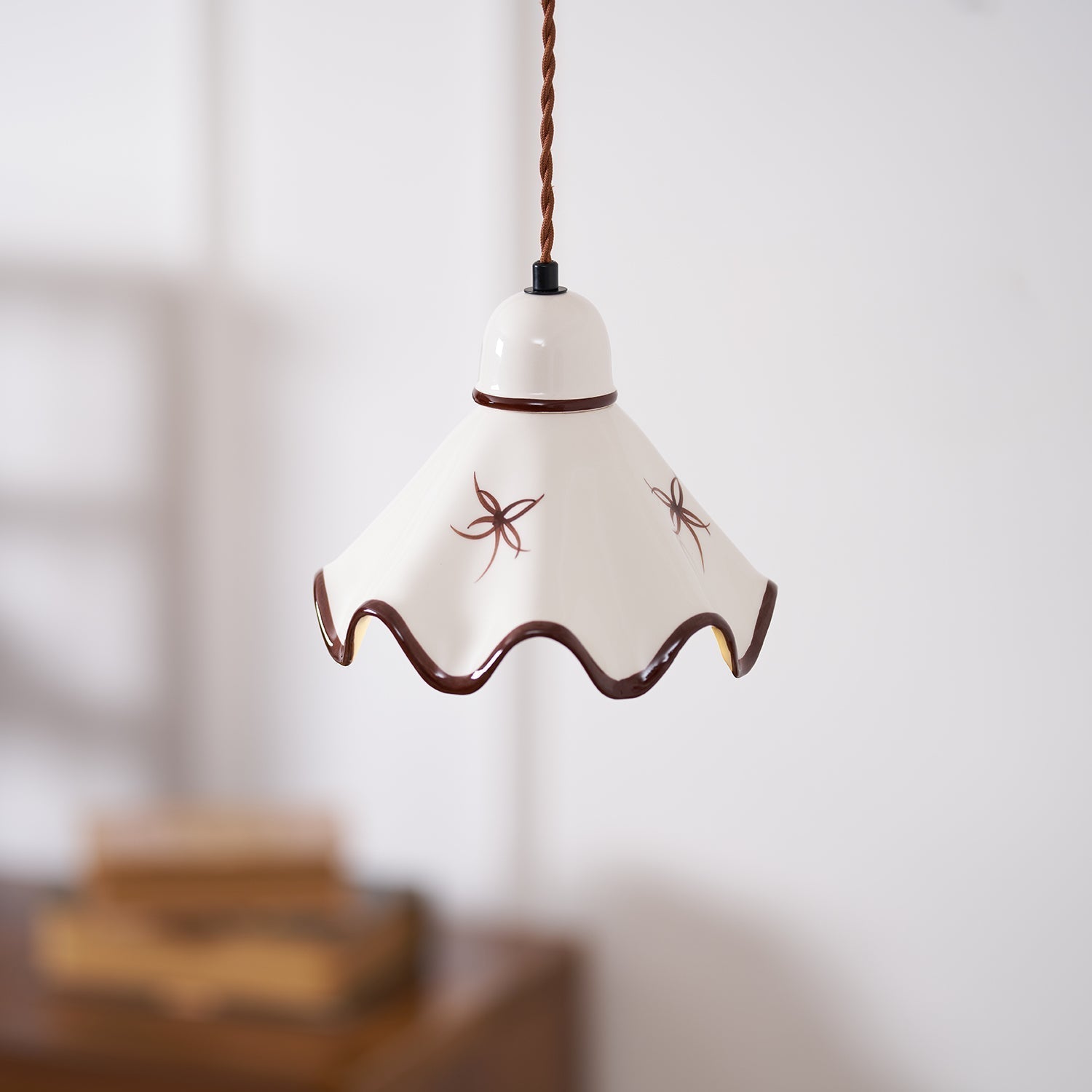 Kora Lampe Pendante Abat-jour Céramique Ondulé - Neutralighting
